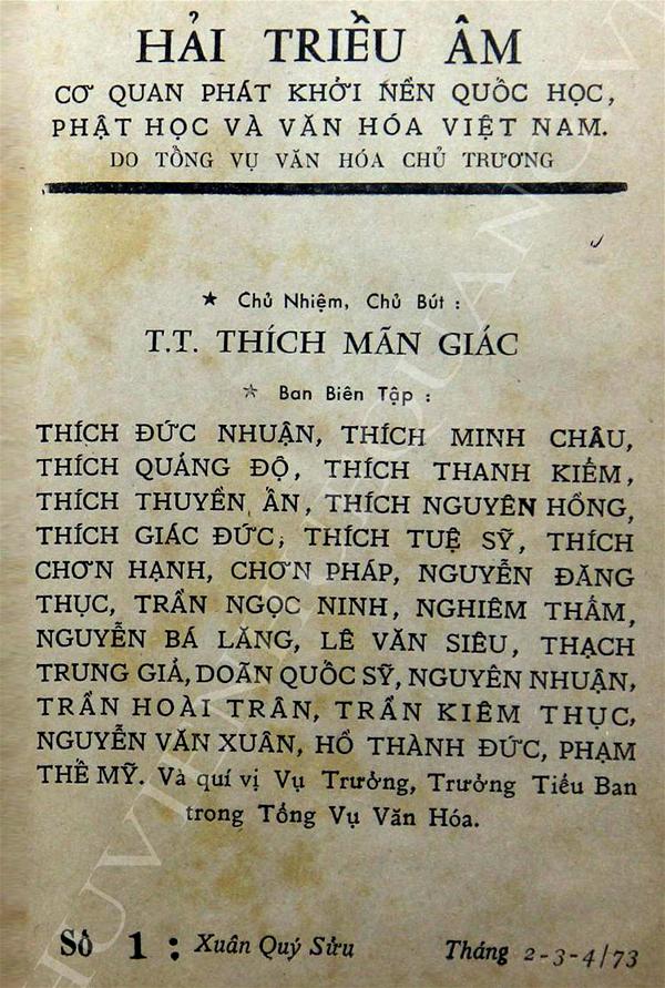 Tam Nguyệt San Hải Triều Âm 1973 - 1975