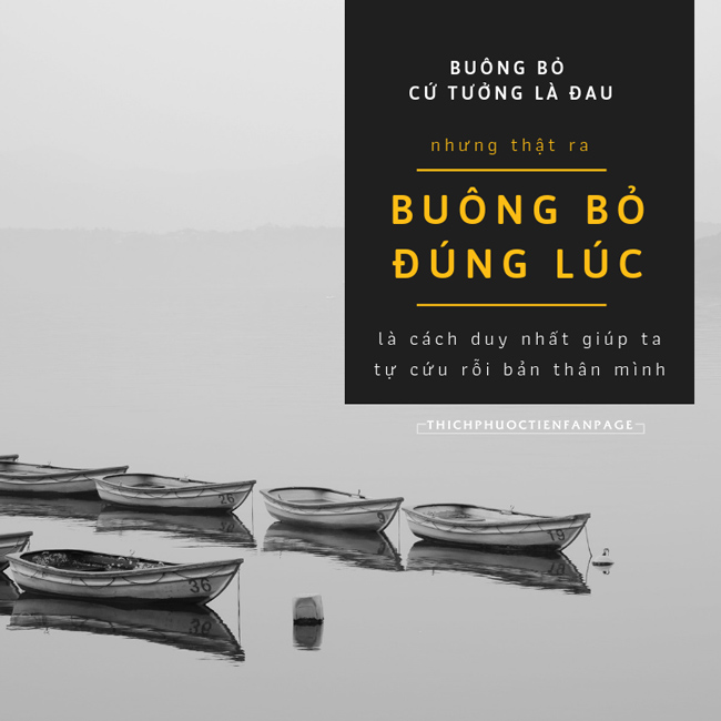 Đã đến lúc buông bỏ để đón nhận hạnh phúc